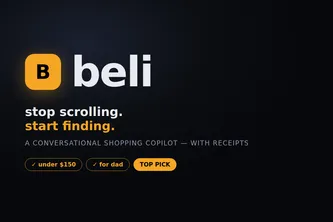 Beli project preview from Devpost