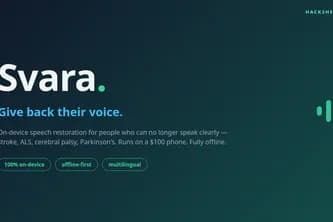 Svara project preview from Devpost